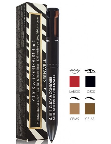 Click & Contour 4 en 1 delineador ojos, labios y cejas Animal Instinct Keenwell