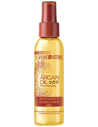 Spray antiencrespamiento y protector de humedad Argan gloss & shine mist Creme of Nature