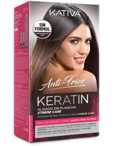 Keratin Anti Frizz Xtreme Care alisado sin plancha Kativa