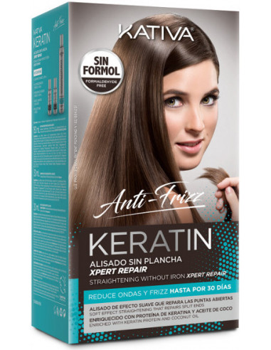 Keratin Antifrizz Xpert Repair alisado sin plancha Kativa