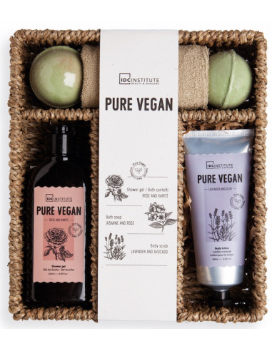 Cesta Pure Vegan baño 6 productos IDC