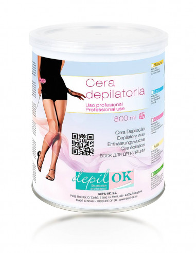 Cera en lata Depil OK 500 ml y 800 ml