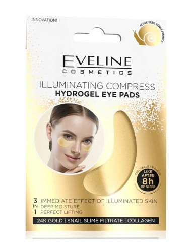 Almohadillas Oculares Hydrogel Iluminador Anti Fatiga Eveline