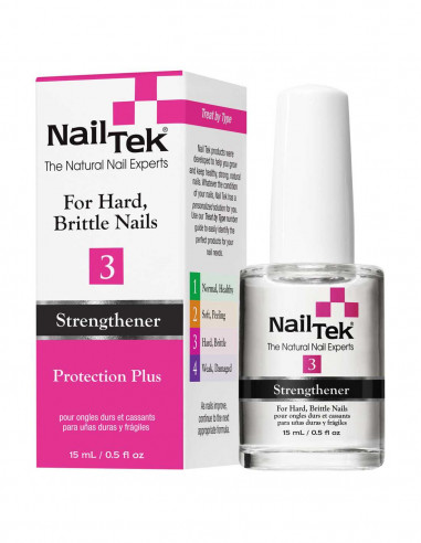 Tratamiento Fortalecedor 3 en 1 Protection Plus Nail Tek 15 ml