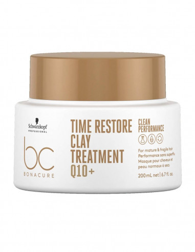 Tratamiento De Arcilla Q10+ Time Restore Bonacure Schwarzkopf Professional 200 ml y 500 ml