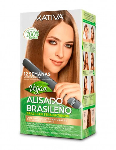 Kit de alisado brasileño vegano Kativa