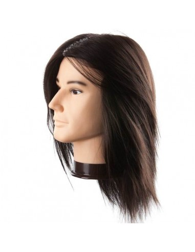 Maniquí Caballero Cabello Sintético 35cm con soporte