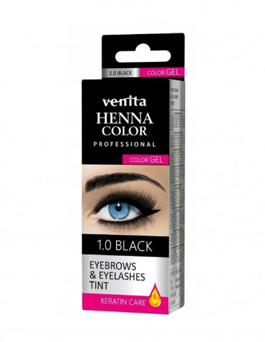 Henna en gel para cejas y pestañas Venita 1.0 Negro