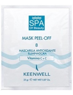 Mascarilla Peel Off antioxidante nº8 sobre monodosis Keenwell