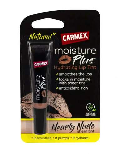 Protector labial con color Moisture Plus Carmex Nearly Nude