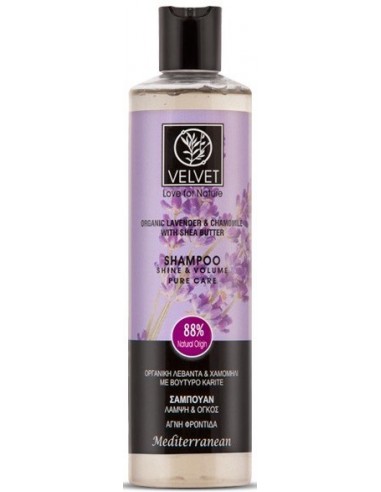 Champú de lavanda brillo y volumen Velvet