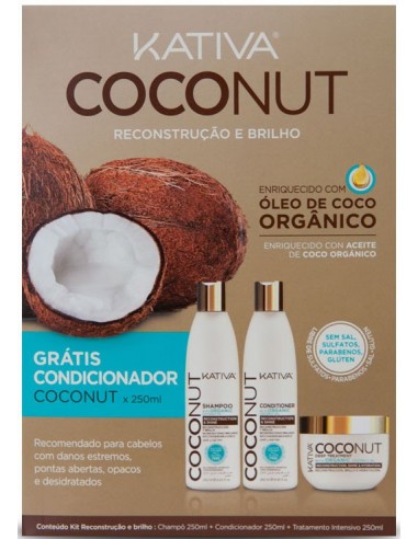 Coconut pack duo + acondicionador 250 ml Kativa