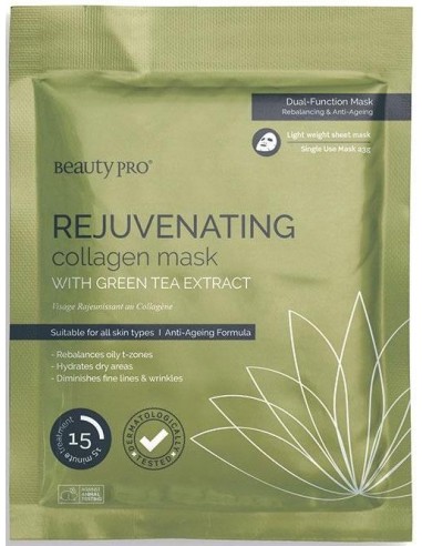 Mascarilla Rejuvenating rejuvenecedora colágeno y té verde Beauty Pro