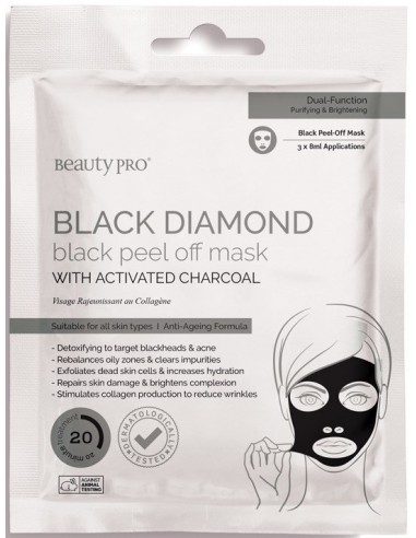 Mascarilla peel off Black Diamond carbón Beauty Pro