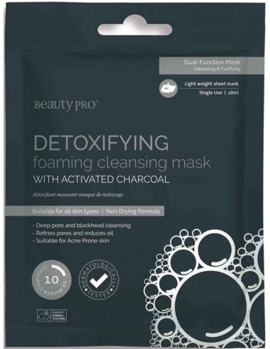 Mascarilla Detoxifying carbón y espuma Beauty Pro