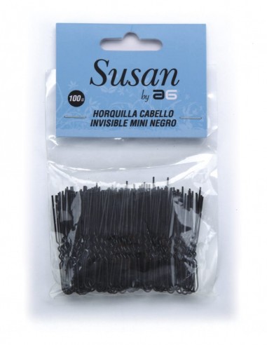 Horquilla invisible mini Susan Asuer Group 100 unidades negro