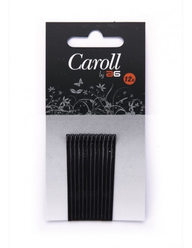 Clip Caroll con bolita 5 cm Asuer Group 12 unidades negro