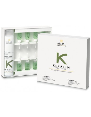 Pack Keratin regenerador champú + ampollas Arual