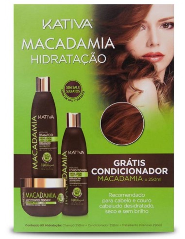 Macadamia pack duo + acondicionador de regalo Kativa