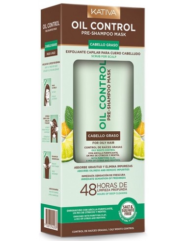 Mascarilla pre champú Oil Control Kativa