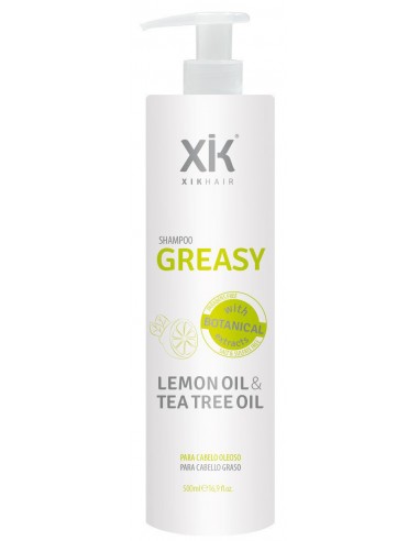 Champú Greasy cabello graso aceite del árbol del té y limón XIK