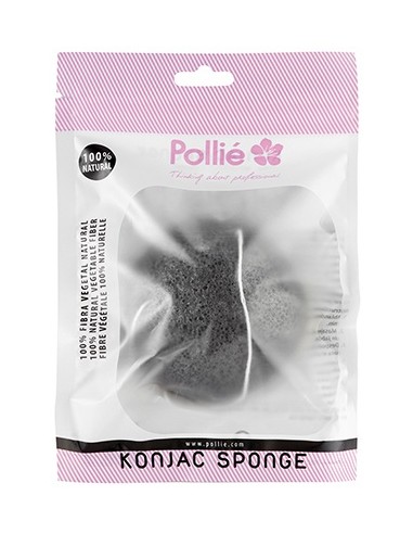 Esponja Konjac carbón activo Pollie