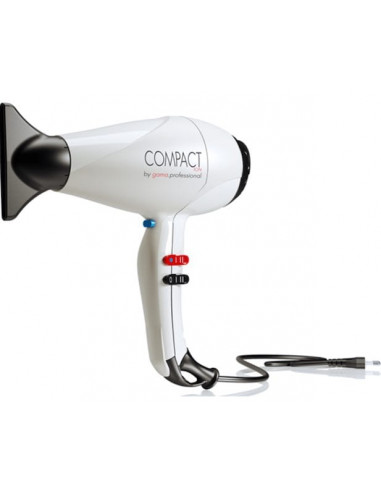 Secador pluma compact ion Gama Professional Blanco